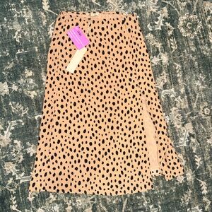 NWT Asymmetrical Skirt in Tan and Black